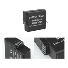 PIN VÀ DOCK SẠC CHO GOPRO HERO 5/6/7/8 LI-ION 1250MAH AHDBT-501