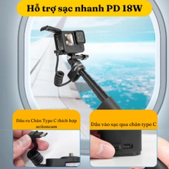 Gậy Telesin kiêm sạc cho Gopro Actioncam Điện thoại dung lượng 10.000mAh