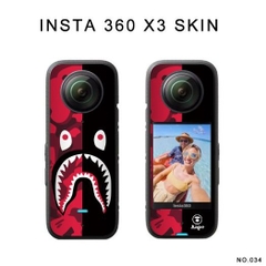 Miếng dán PVC chống trầy xước cho Insta360 One X2 X3 -Skin dán mặt trước và sau cho camera