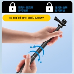 Gậy 3M Telesin Carbon fiber tàng hình dành cho Insta360 , Actioncam, Gopro
