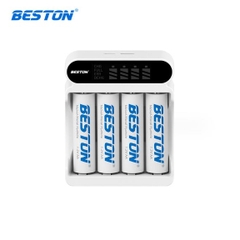 Pin sạc AA dung lượng cao 3300mAh/ Sạc tự ngắt AA AAA Beston Sạc nhanh, đèn led thông báo cho micro, loa, đồ chơi,