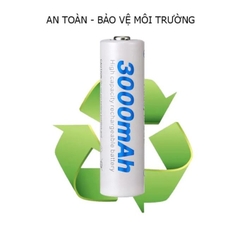 Pin sạc AA dung lượng cao 3300mAh/ Sạc tự ngắt AA AAA Beston Sạc nhanh, đèn led thông báo cho micro, loa, đồ chơi,