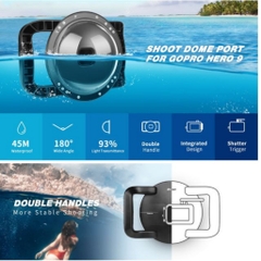 Dome Port cầm tay Shoot cao cấp Gopro Hero 9 10 11 12 13 Black