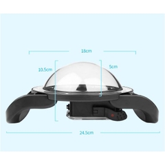 Dome Port cầm tay Shoot cao cấp Gopro Hero 9 10 11 12 13 Black