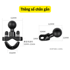 Gía Đỡ Điện Thoại Chống Sốc Cao Cấp BSDPP bảo vệ camera gắn chân gương ghi đông xe máy hấp thụ lực chống giật