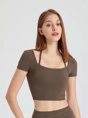 Áo tập croptop có tay