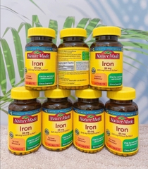 VIÊN UỐNG BỔ  SẮT IRON 65MG 365 VIÊN CỦA MỸ