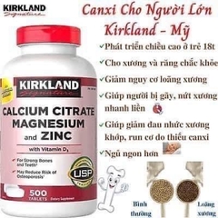 VIÊN UỐNG CALCIUM CITRTAE, MEGNESIUM AND ZINC WITH D3 CỦA MỸ
