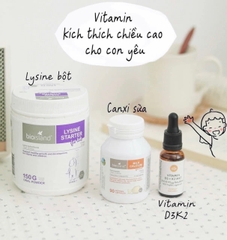 VIÊN UỐNG VÀ BỘT  TĂNG CHIỀU CAO CỦA ÚC CHO CHO BÉ LYSINE STEP UP FOR YOUTH & LYSINE STARTER FOR KID