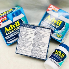 VIÊN UỐNG GIẢM ĐAU HẠ SỐT ADVIL IBUPROFEN 200MG 200 CỦA MỸ