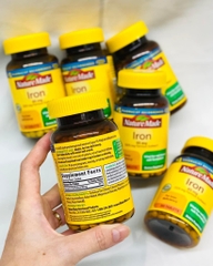 VIÊN UỐNG BỔ  SẮT IRON 65MG 365 VIÊN CỦA MỸ