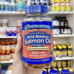 VIÊN UỐNG DẦU CÁ HỒI 1000MG 600MG OMEGA 3 210 VIÊN100% NATURAL WILD ALASKA SALMON OIL