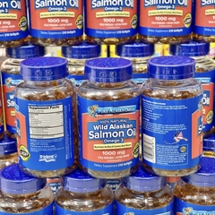 VIÊN UỐNG DẦU CÁ HỒI 1000MG 600MG OMEGA 3 210 VIÊN100% NATURAL WILD ALASKA SALMON OIL