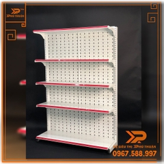 Kệ Tole Lỗ Áp Tường (1 Mặt) - Dài 120 x Rộng 35 x Cao 180 x 5 Tầng