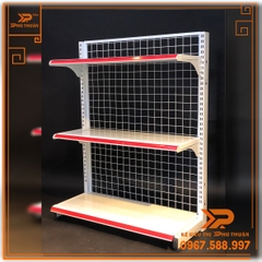 Kệ Siêu Thị Áp tường (1 Mặt) - Dài 90 x Rộng 35 x Cao 120 x 3 tầng