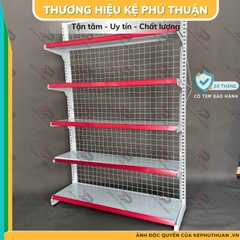 Kệ Siêu Thị Áp tường (1 Mặt) - Dài 120 x Rộng 35 x Cao 180 x 5 tầng