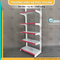 Kệ Siêu Thị Áp tường (1 Mặt) - Dài 70 x Rộng 35 x Cao 180 x 5 tầng