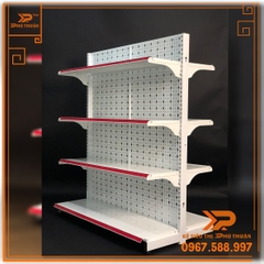 Kệ Tole Lỗ giữa nhà (2 mặt)-Dài 120 x Rộng 70 x Cao 150 x 4 Tầng x 2 Mặt