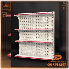 Kệ Tole Lỗ Áp Tường (1 Mặt) - Dài 120 x Rộng 35 x Cao 150 x 4 Tầng