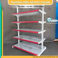 Kệ Siêu Thị Giữa Nhà (2 Mặt) - Dài 120 x Rộng 70 x Cao 180 x 5 Tầng x 2 Mặt