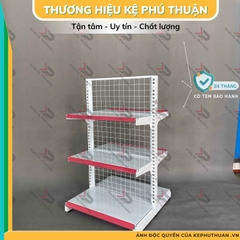 Kệ Siêu Thị Giữa Nhà (2 Mặt) - Dài 70 x Rộng 70 x Cao 120 x 3 Tầng x 2 Mặt