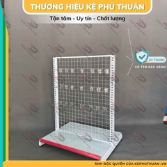 Kệ Móc Lưới Đôi (2 Mặt) Dài 90 x Rộng 70 x Cao 120 x 1 Tầng x 42 Móc Lưới 20cm