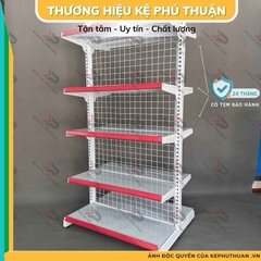Kệ Siêu Thị Giữa Nhà (2 Mặt) - Dài 90 x Rộng 70 x Cao 180 x 5 Tầng x 2 Mặt