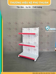 Kệ Siêu Thị Lưng Tôn Lỗ (1 Mặt )  - Dài 70 x Rộng 35 x Cao 120 x 3 tầng