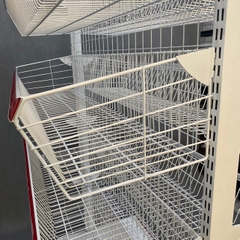 Kệ Lưng Lưới Đa Năng (1 Mặt) Dài 120 x Rộng 35 x Cao 180 x 2 Tầng x 1 Rổ x 30 Móc Lưới 20cm