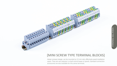 MINI SCREW TYPE EARTH TERMINAL BLOCKS