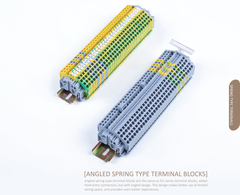 ANGLED SPRING TYPE EARTH TERMINAL BLOCKS
