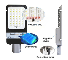 Đèn đường năng lượng mặt trời JD-369, công suất 100w