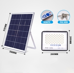 Đèn pha năng lượng mặt trời MB-200, Công suất 200w