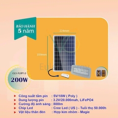 Đèn Năng Lượng Mặt Trời Euler Energy OLV- FLRP1.0（200W)