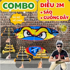 Combo diều 2m áo tốt (may viền có dây go cánh)