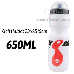 Bình nước thể thao, bình nước xe đạp polyetylen an toàn thời trang van chống rò kín
