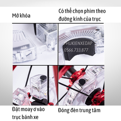 Đèn bánh xe đạp, đèn gắn bánh xe 7 màu sáng cực mạnh và 18 chế độ thay đổi ánh sáng chông nước cao