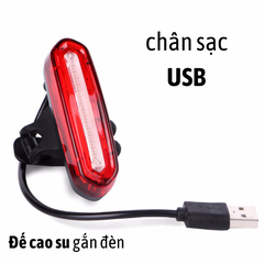 Đèn hậu xe đạp, đèn hậu 6 chế độ 600 MAH