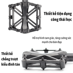 Bàn đạp xe đạp, peldan xe đạp chất lượng bền bỉ hợp kim nhôm