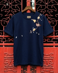 Áo Thun Thêu Ruy Băng Thủ Công - Chim Sẻ Nhành Mai 2025