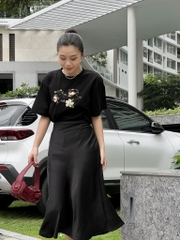 Áo Thun Thêu Ruy Băng Thủ Công - Mèo Vinh Hoa