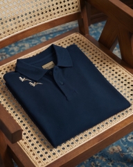 Áo Polo - Chim Lạc In Nhũ Vàng