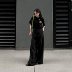 Áo Thun Thêu Ruy Băng Thủ Công - Ếch Ngồi Lá Sen