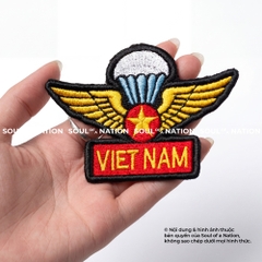 Patch thêu hình ôm viền Đôi Cánh Việt Nam mẫu 2 theo yêu cầu