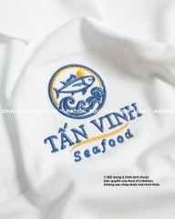 Dự án Áo Polo thêu theo yêu cầu Tấn Vinh seafood