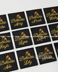 Patch thêu hình vuông Bellachio theo yêu cầu
