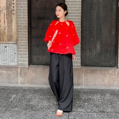 Quần Trouser Nữ Ống Rộng