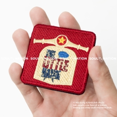 Patch thêu hình vuông có velcro THE LITTLE HANOI theo yêu cầu
