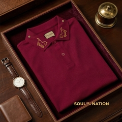 Áo Polo - Thêu Song Mã Phi Phong