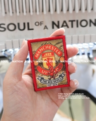 Patch thêu nhuộm màu chỉ hình chữ nhật Câu Lạc Bộ Bóng Đá theo yêu cầu